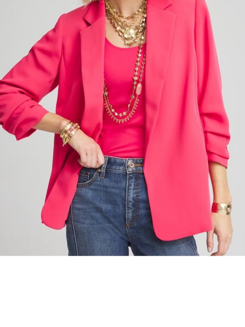 Chicos Womens Open Front Blazer Medium